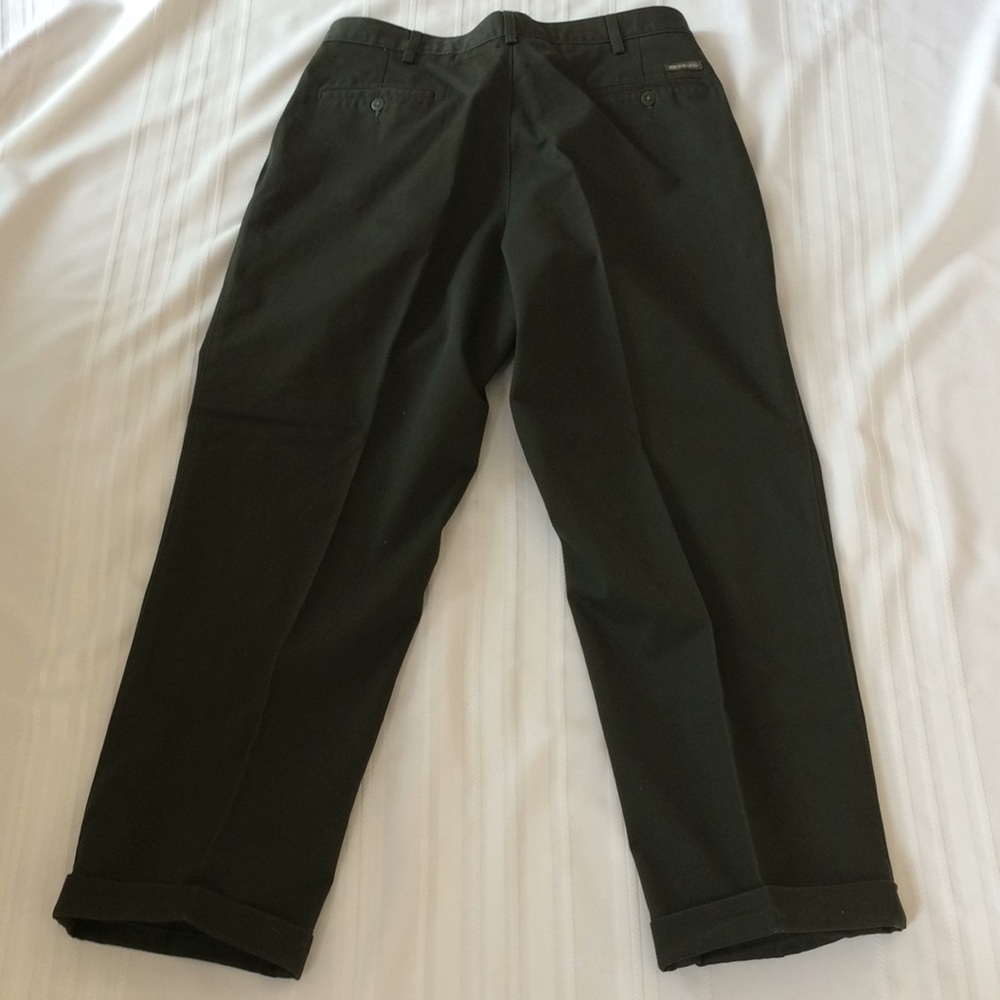 Men's Savane Pants 38x30 Pleated Front Cuffed Leg Cotton - Picture 7 of 9